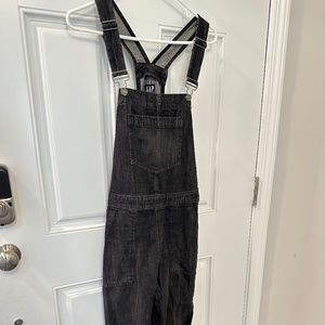 Gap Lightwash Black Overalls